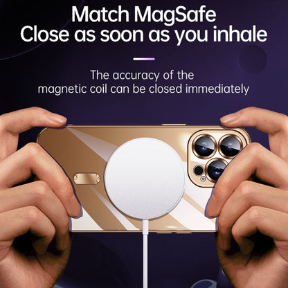 For iPhone 16 Plus SULADA MagSafe Plating TPU Shockproof Phone Soft Case(Dark Purple) by SULADA