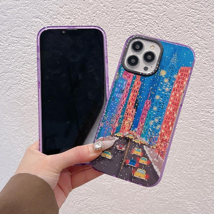 For iPhone 12 mini Simple Illustration Pattern Full Coverage Phone Case(Christmas Tree B) by bashfashion