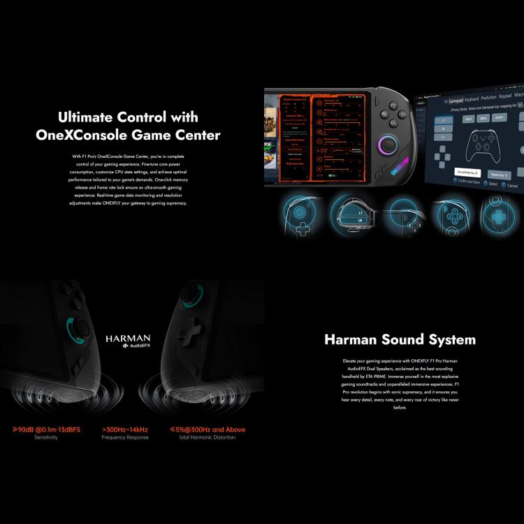 ONE-NETBOOK OneXPlayer F1 Pro 7 inch Handheld Game Console, 32GB+2TB, Windows 11 AMD Ryzen 7 8840U(UK Plug) by ONE-NETBOOK