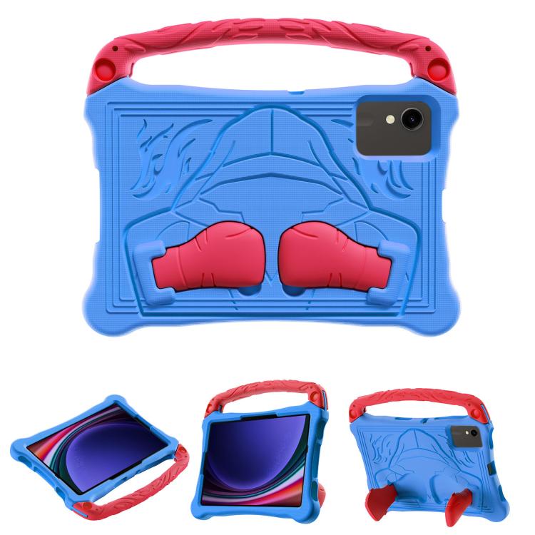 For Samsung Galaxy Tab S9 Boxing Series Kickstand EVA Shockproof Tablet Case with Shoulder Strap(Blue Red) by bashfashion