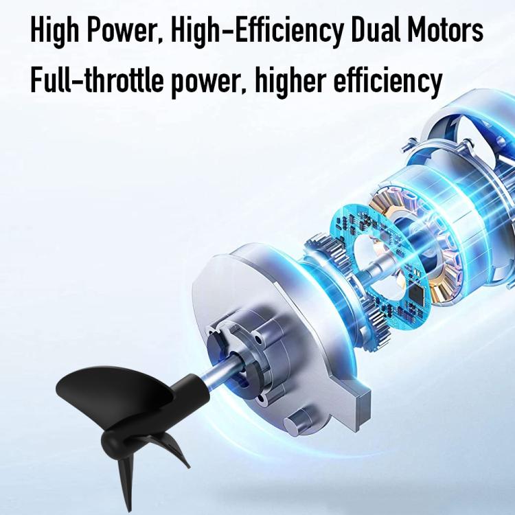 D26C Two Hoppers Smart Remote Control Fishing Bait Boat Support GPS Positioning, Plug:EU Plug by bashfashion