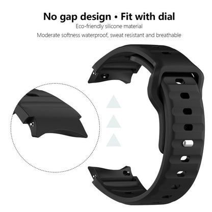 For Samsung Galaxy Watch7 / 6 / 5 Kalebol Reverse Buckle Wave Pattern Silicone Strap(White) by Kalebol