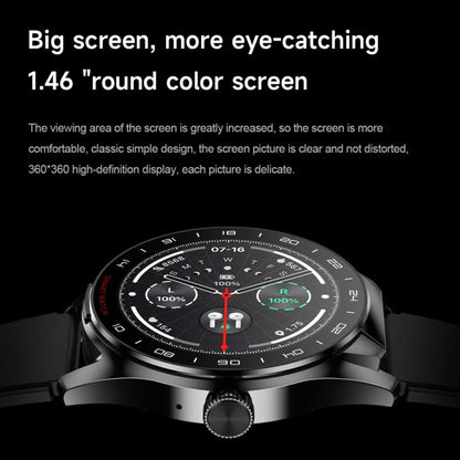 D9 1.46 inch 2 in 1 Bluetooth Earphone Smart Watch, Support Bluetooth Call / NFC / Heart Rate(Silver) by bashfashion