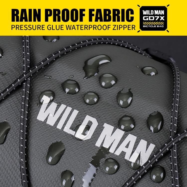 WILD MAN GD7X Mountain Bicycle EVA Hard Shell Handlebar Bag Quick Release Bracket(Army Green) by WILD MAN