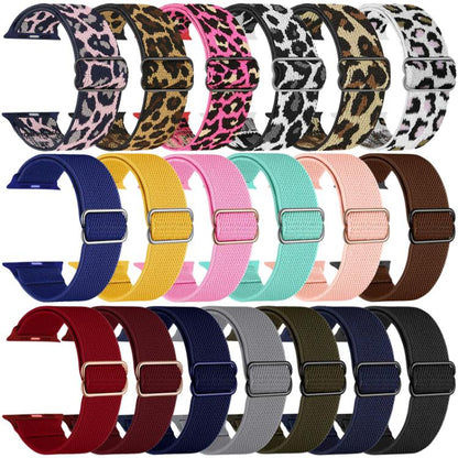 For Apple Watch 38 / 40 / 41 / S10 42mm xDfind Adjustable Slide Buckle Elastic Nylon Watch Band(Black) by xDfind