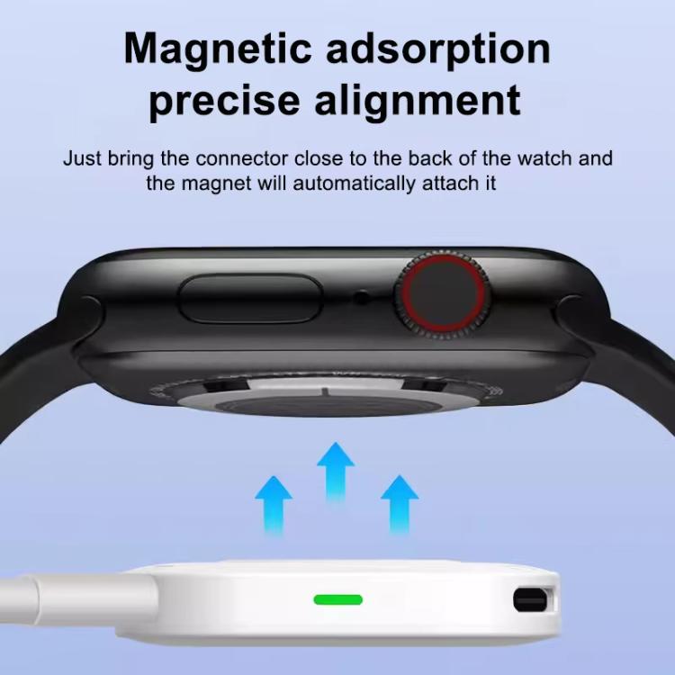 xDfind 8 Pin and Type-C Portable Smart Watch Magnetic Wireless Charger for Apple Watch(White) by xDfind