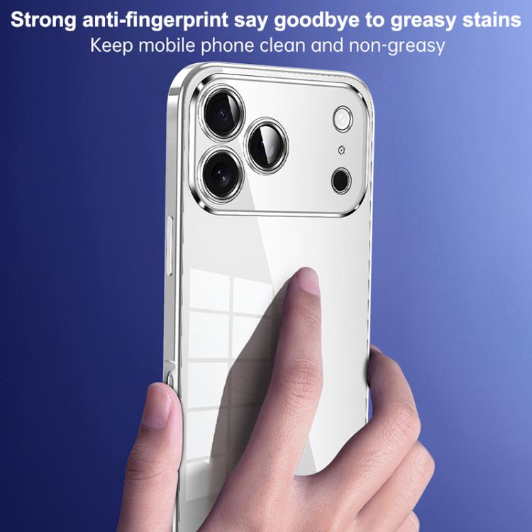 For iPhone 17 SULADA Shine Through Series Plating TPU Transparent Phone Case(Space Black) by SULADA