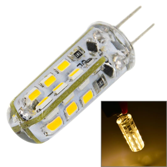 G4 2W 120LM Silicone Corn Light Bulb, 24 LED SMD 3014, Warm White Light, DC 12V by bashfashion