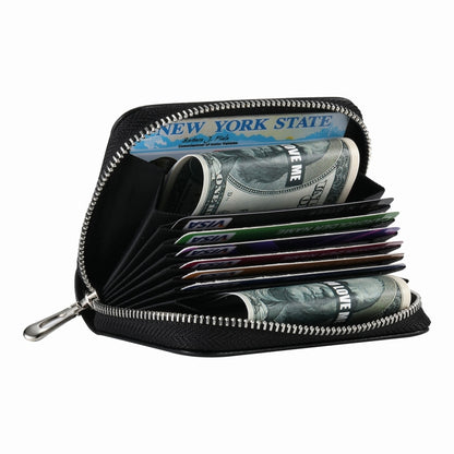 For AirTag Zipper Wallet Protective Cover Case(Black) by bashfashion