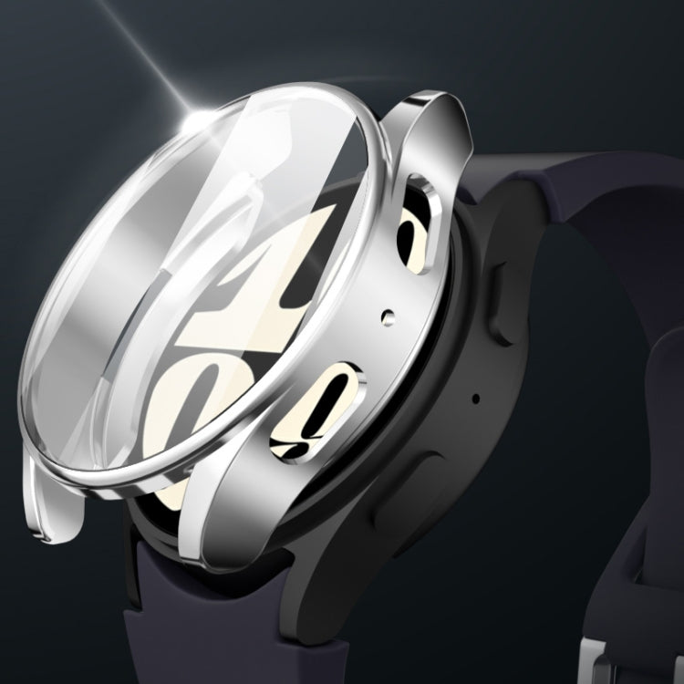 For Samsun Galaxy Watch 7 40mm Full Coverage TPU Electroplated Watch Protective Case(Rose Gold) by bashfashion