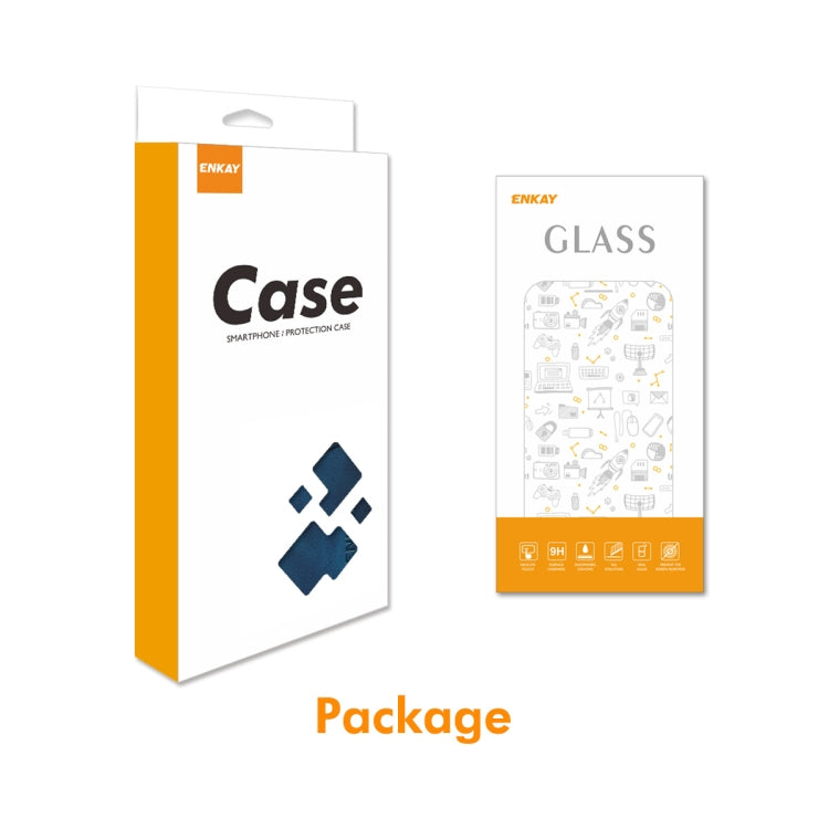 For OnePlus Nord CE4 ENKAY Embossed Rhombus Starry Leather Phone Case with Screen Film(Purple) by ENKAY