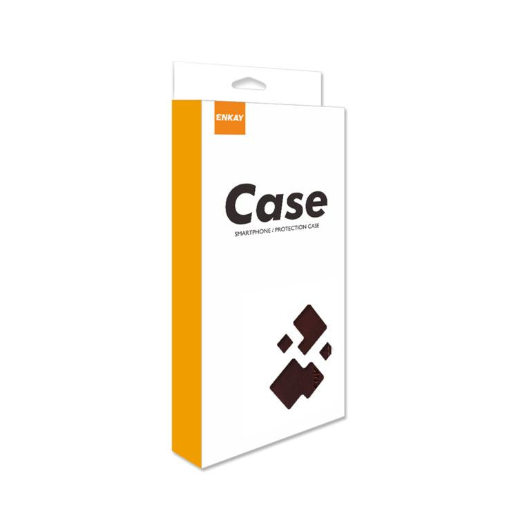 For Motorola Moto G75 ENKAY Card Wallet Calf Texture Leather Phone Case with Screen Film(Black) by ENKAY