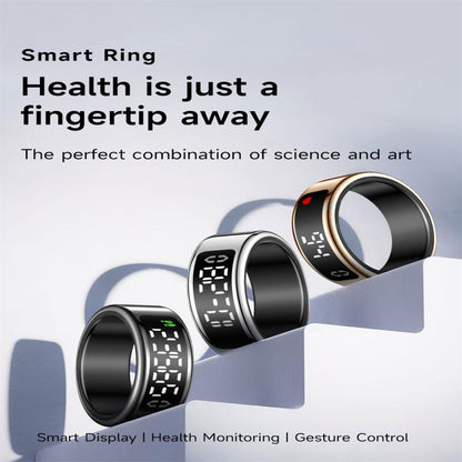 SY01 SIZE 10 Smart Ring, Support Heart Rate / Blood Oxygen / Sleep Monitoring / Multiple Sport Modes(Black) by bashfashion
