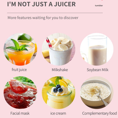 Mini Portable Usb Juice Machine Multi-Function Electric Charging Household Juicer( White) by bashfashion