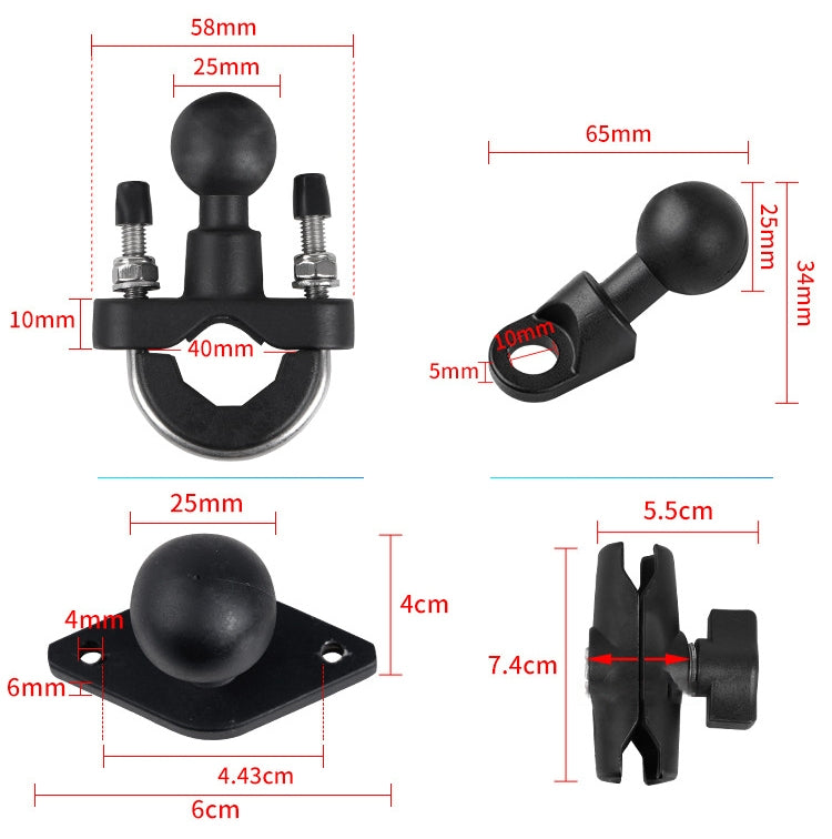 Motorcycle Multi-Function Mobile Phone Holder Adjustable Universal Locomotive Riding Anti-Shake Fixed Equipment(All-rounder Y) by bashfashion