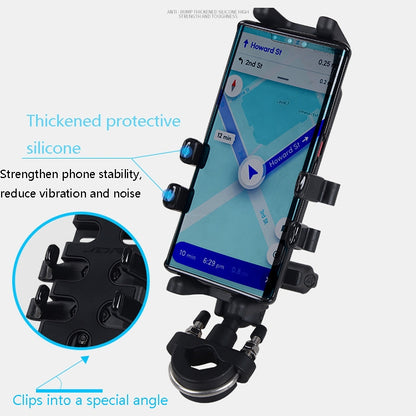 Motorcycle Multi-Function Mobile Phone Holder Adjustable Universal Locomotive Riding Anti-Shake Fixed Equipment(All-rounder Y) by bashfashion