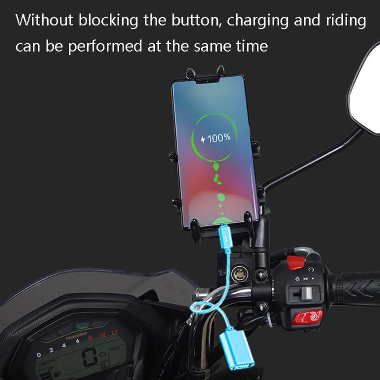 Motorcycle Multi-Function Mobile Phone Holder Adjustable Universal Locomotive Riding Anti-Shake Fixed Equipment(All-rounder Y) by bashfashion