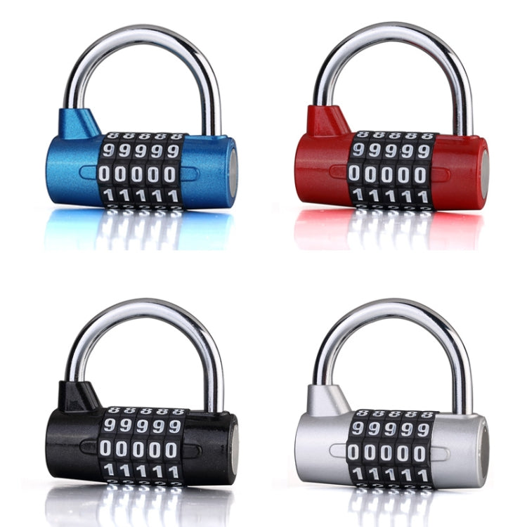 Large 5 Digit Combination Gym Cabinets Password Lock Tool Box Door Padlock(Silver) by bashfashion