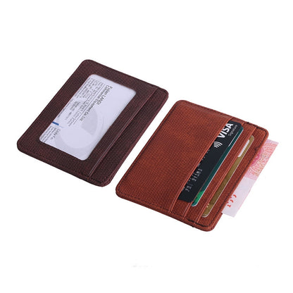 KT1002 RFID Function Lizard Pattern Bank Card Holder PU Business Card Case(Khaki) by bashfashion