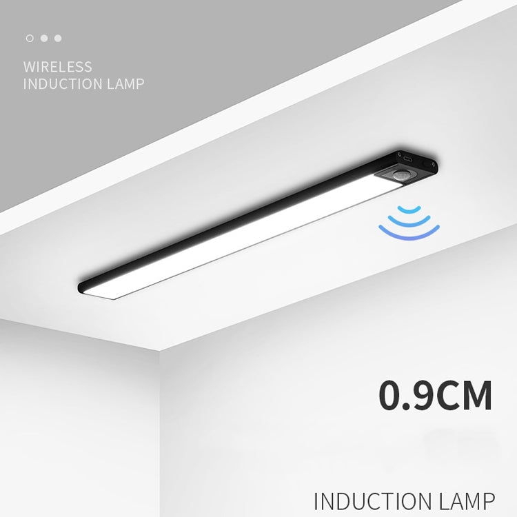 Intelligent Automatic Human Body Induction Wireless LED Lamp 40cm(Silver + Warm Light) by bashfashion