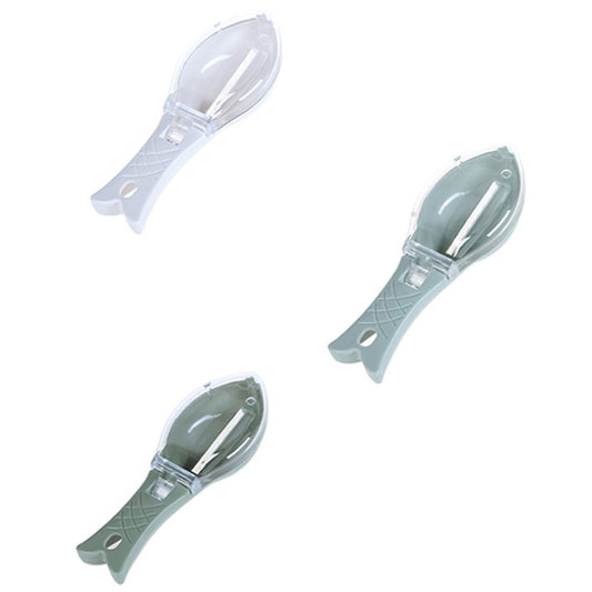 3 PCS CT1682 Thickened Plastic Fish Scaler with Cover(Green) by bashfashion