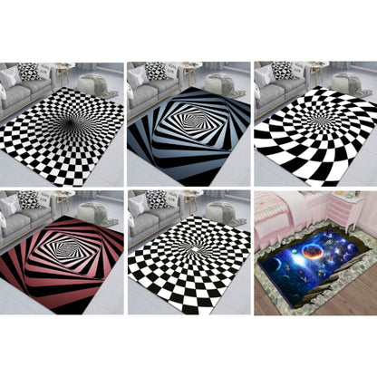 3D Stereo Rectangular Visual Geometric Living Room Carpet, Size: 80x160cm(12) by bashfashion
