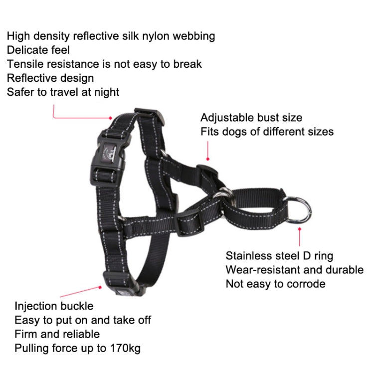 Glow Castle Pet Reflective Nylon Prevent Running Wild Chest Strap, Size: XL(Green) by Glow Castle