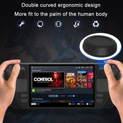 All-Inclusive Silicone Cover With Button Cap For Steam Deck(Blue) by bashfashion