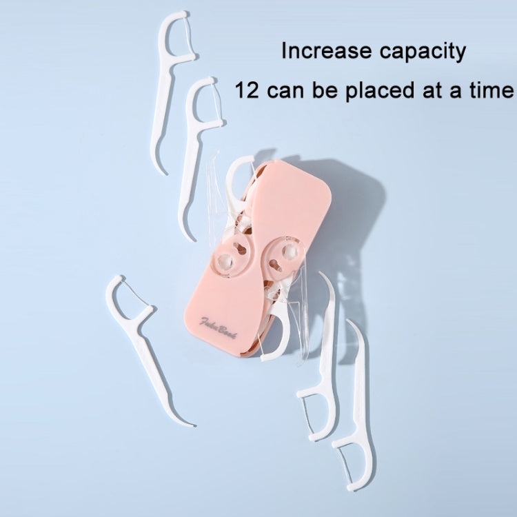 FukuBook Portable Mini Automatic Opening and Closing Floss Storage Box with Floss(White) by FukuBook