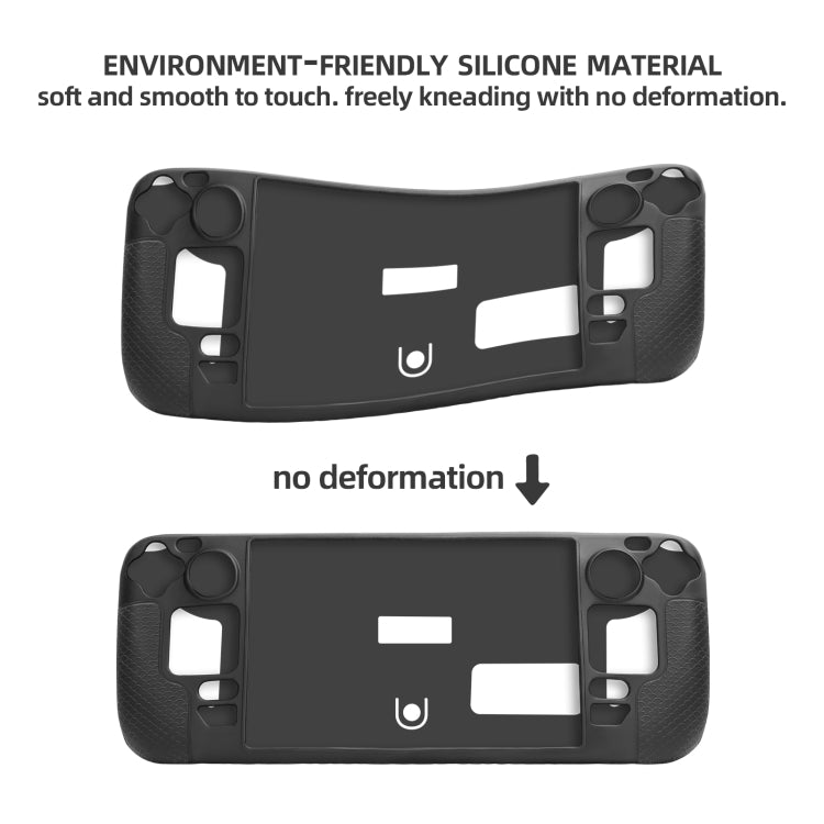 For Steam Deck Hifylux ST-PF14 Game Console Silicone Case Anti-scratch Non-slip Handheld Case Lanyard(Blue) by bashfashion