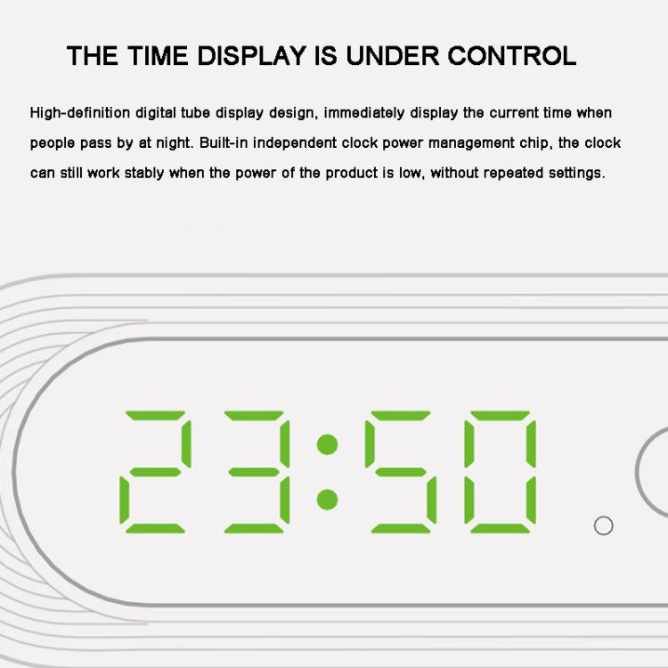 D05 Smart Induction Magnetic Night Light with Time Display,Spec: Knob Dimming by bashfashion