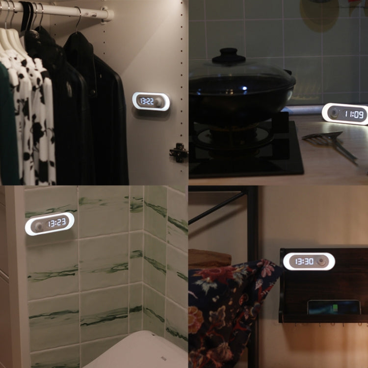 D05 Smart Induction Magnetic Night Light with Time Display,Spec: Knob Dimming by bashfashion