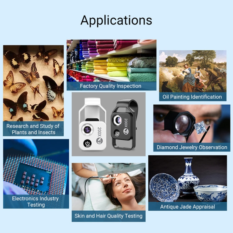 APEXEL APL-MS002CWH 200x High-Definition Children Science Education Microphone Lens With CPL(Black) by APEXEL