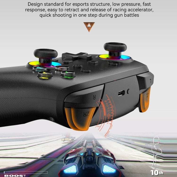 Wireless Bluetooth Somatosensory Vibration Gamepad for Nintendo Switch/Switch PRO, Color: White Green by bashfashion