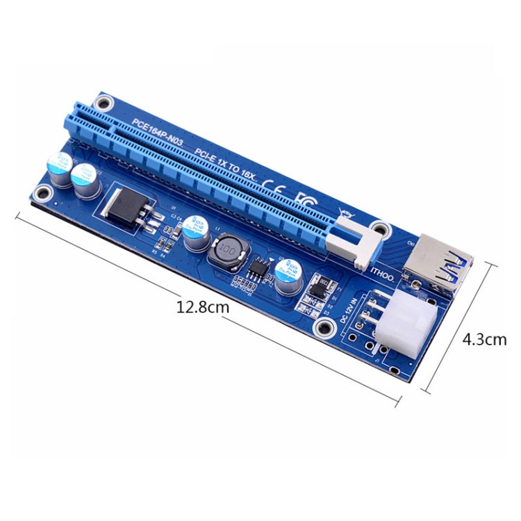 PCE164P-N03 VER006C Mini PCI-E 1X To 16X Riser For Laptop External Image Card, Spec: Blackboard 4pin by bashfashion