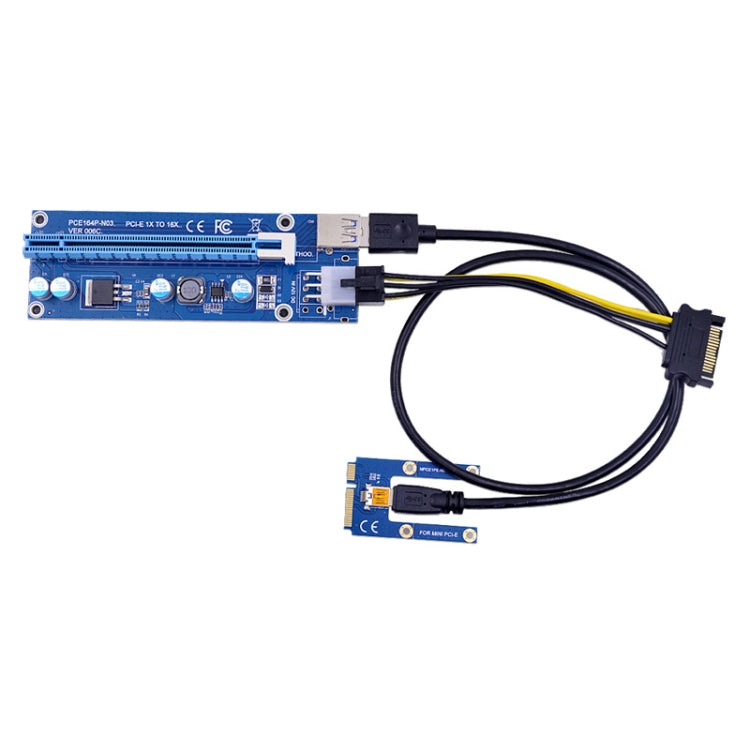 PCE164P-N03 VER006C Mini PCI-E 1X To 16X Riser For Laptop External Image Card, Spec: Blackboard 4pin by bashfashion