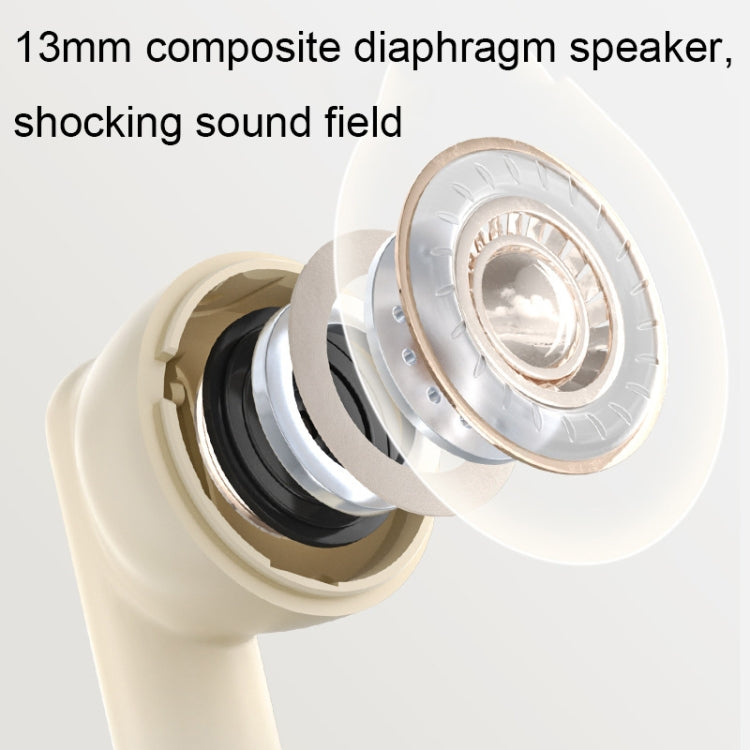 Havit ENC TWS Super Long Battery Life ENC Noise Reduction Wireless Bluetooth Earphones, Spec: S3 Pro (Gold White) by Havit