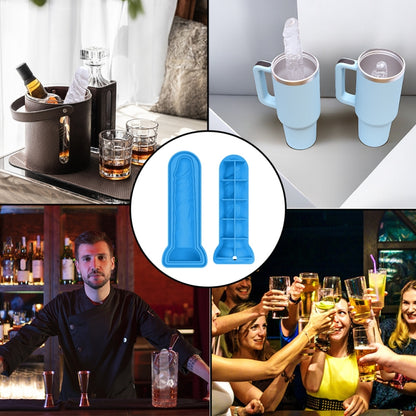 Large Silicone Spoof Ice Lattice Mold With Lid Ice Maker Self-Sealing Ice Molds(Brown) by bashfashion