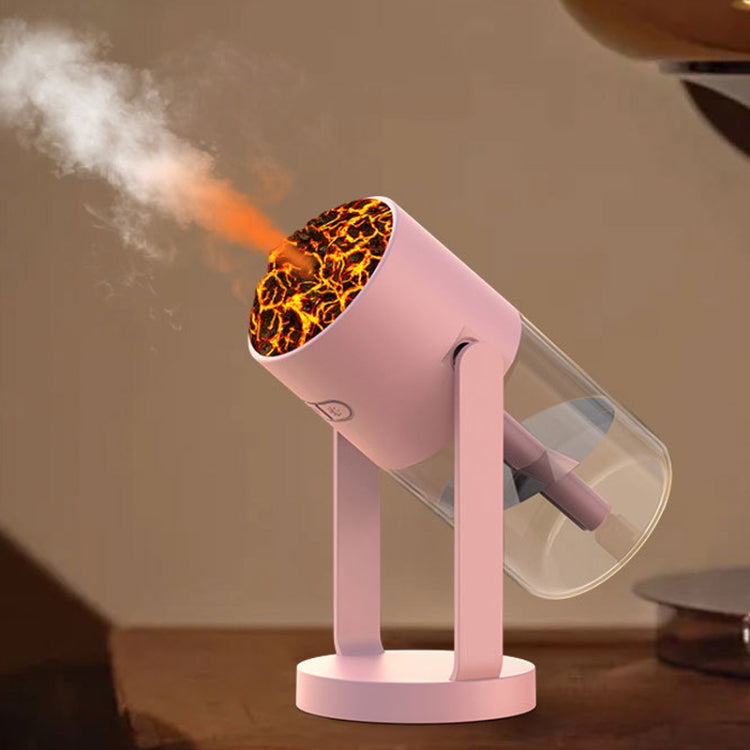 280ml Volcano Cup Rotating Air Humidifier Mini Colorful Ambient Light Car Aroma Diffuser(White) by bashfashion