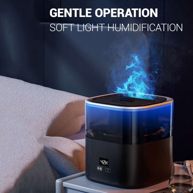 JSQ-58 1.1L large Capacity Digital Display Flame Atomization Humidifier, Color: White(UK Plug) by bashfashion
