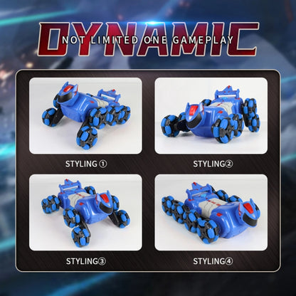 2.4G Kids Remote Control Toy Car Stunt Robot Dog Gesture Sensor Lights Music Spray Climbing Car, Color: Red Single RC by bashfashion