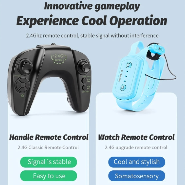 Children RC Car Toy Lights Electric Gesture Sensor Remote Control Twisting Stunt Car, Color: Green Dual RC(1:12) by bashfashion