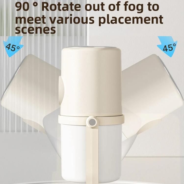 Desktop Dual Port Humidifier Portable Mini Air Purifier With Nightlight, Color: Beige by bashfashion