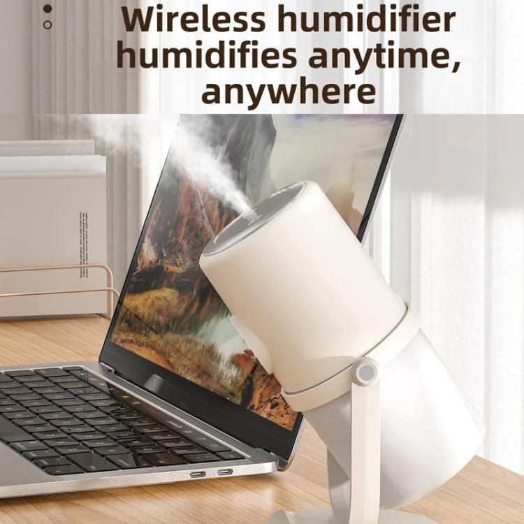 Desktop Dual Port Humidifier Portable Mini Air Purifier With Nightlight, Color: Beige by bashfashion