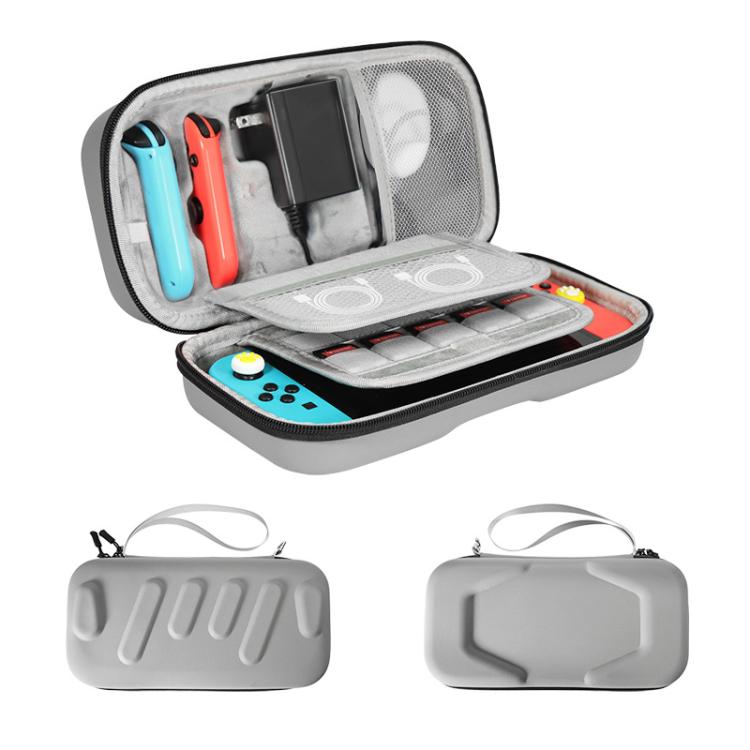 For Nintendo Switch / Switch OLED Storage Bag Portable Hard Shell Handbag US Plug Version(White) by bashfashion