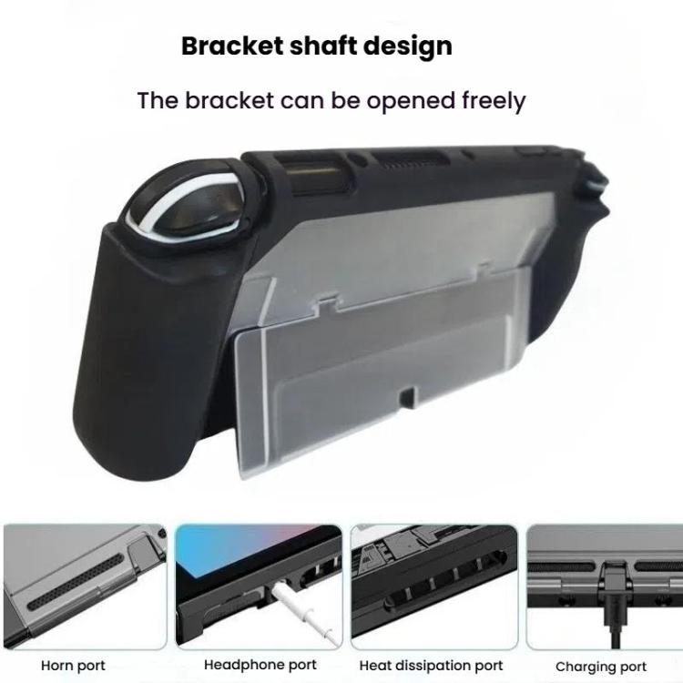 For Nintendo Switch OLED / Joy-Con 2 In 1 Protective Case TPU Cover Support(Black) by bashfashion