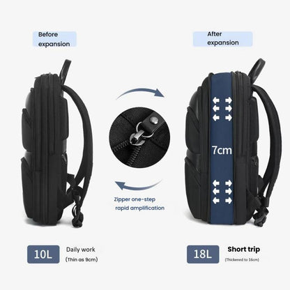 Tigernu T-B9121 17 Inch Men Expandable Waterproof Lightweight Laptop Backpack With Floating Zipper by Tigernu
