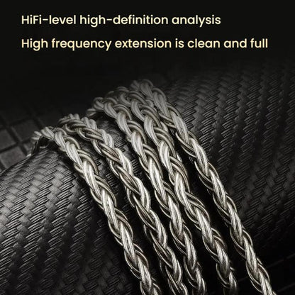 CVJ TS800 Eight Strands Copper Silver Plated Interchangeable Audio Plugs Headphone Upgrade Cable, Style: Type-C MMCX by CVJ