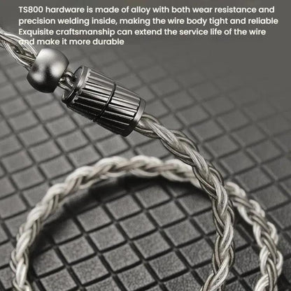 CVJ TS800 Eight Strands Copper Silver Plated Interchangeable Audio Plugs Headphone Upgrade Cable, Style: Type-C MMCX by CVJ