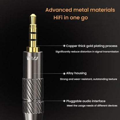CVJ VS400 Interchangeable Audio Plug Oxygen-Free Copper Headphone Upgrade Cable, Style: 4.4mm S Pin by CVJ